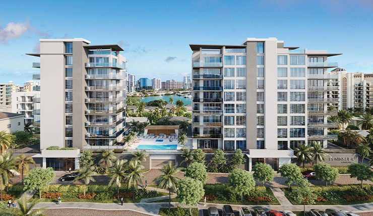 Peninsula Sarasota Rendering - a luxury real estate community in Sarasota Florida