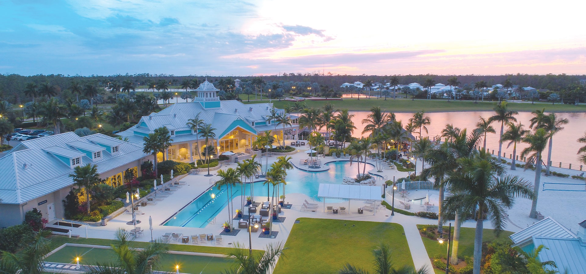 aerial of the naples reserve amenity center