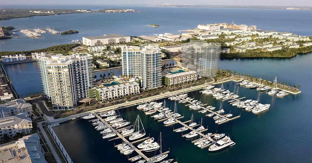 Marina Pointe Aerial rendering