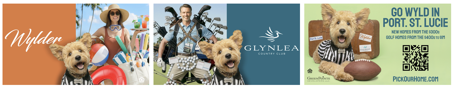 Goldendoodle referee promoting Port St. Lucie homes